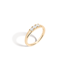 Bold Lab Grown Diamond Stacker Ring: Elegant 14k 18k Gold Silver Prong Set Band