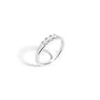 Bold Lab Grown Diamond Stacker Ring: Elegant 14k 18k Gold Silver Prong Set Band