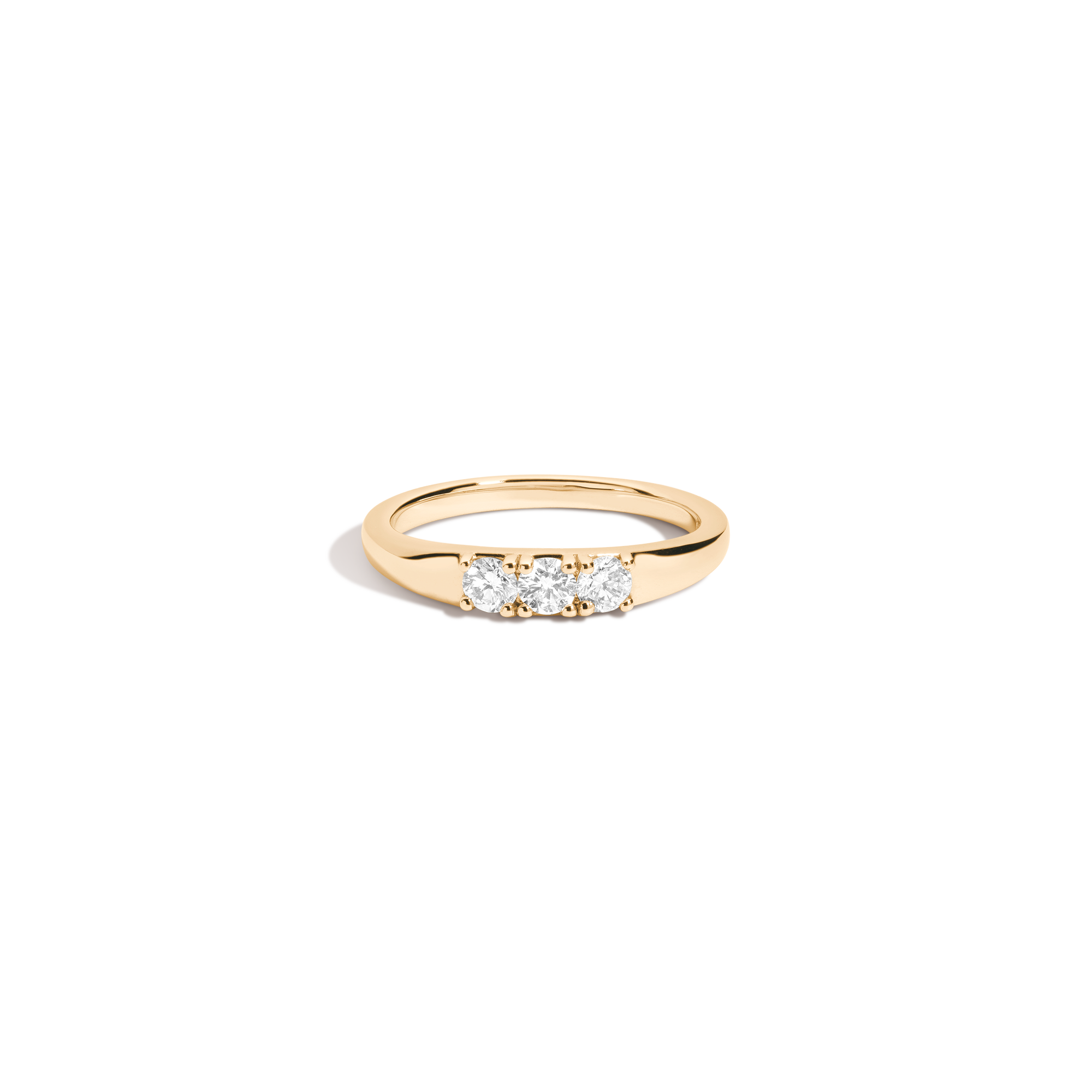 Bold Lab Grown Diamond Stacker Ring: Elegant 14k 18k Gold Silver Prong Set Band