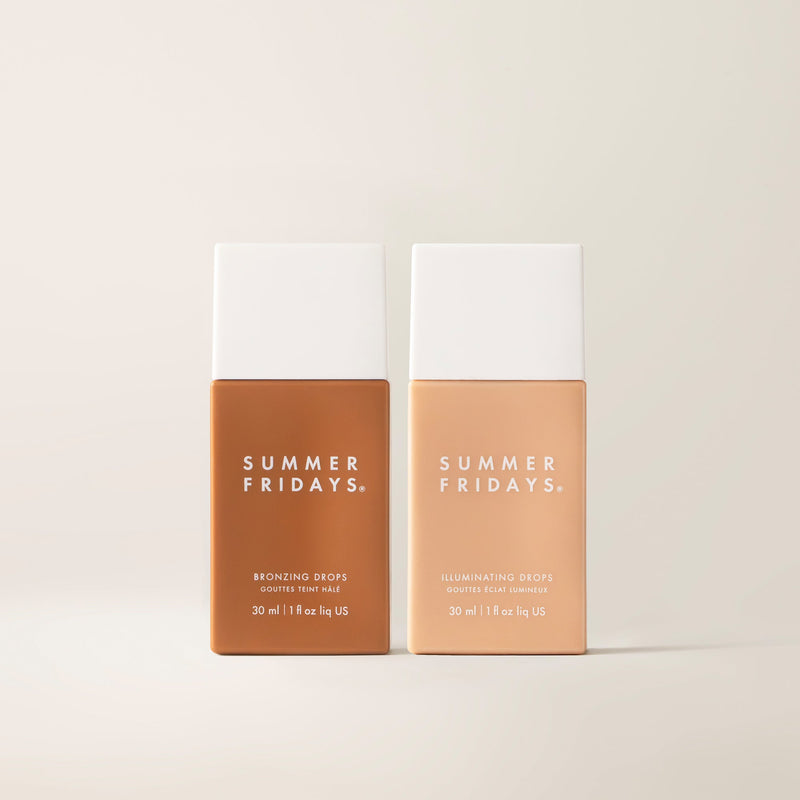 Summer Fridays The Glow Essentials Duo: Radiant Bronzing & Illuminating Makeup Kit