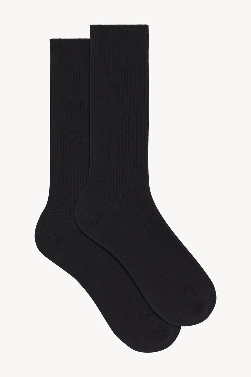 ÉTERNE Unisex Classic Ribbed Cotton Blend Everyday Comfort Socks