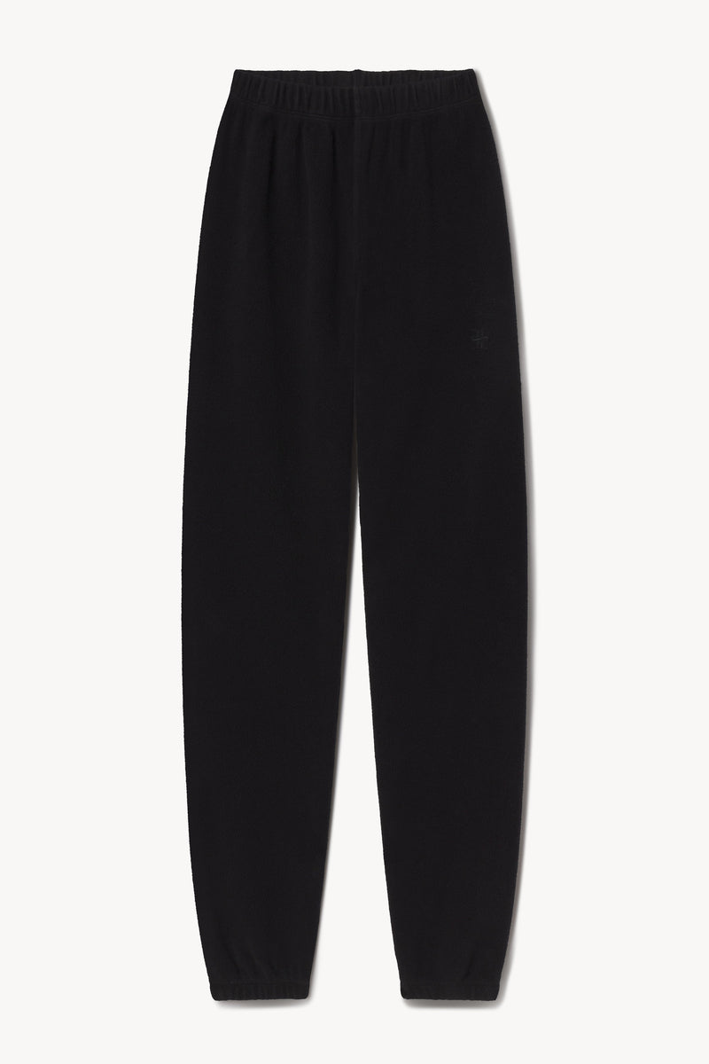 ÉTERNE Classic Black Cotton Fleece Sweatpants: Ultimate Comfort, Everyday Relaxed Fit