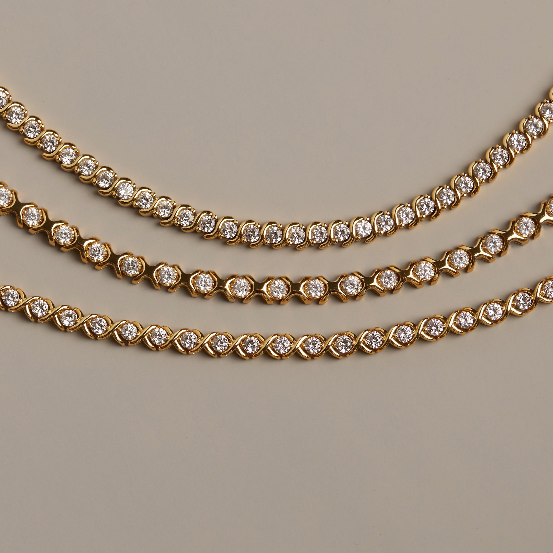 Bold Lab Grown White Sapphire X Tennis Necklace, Dazzling Yellow Gold Vermeil Choker