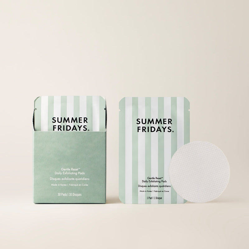 Summer Fridays Gentle Reset Daily Exfoliating Pads for Smoother, Brighter Skin