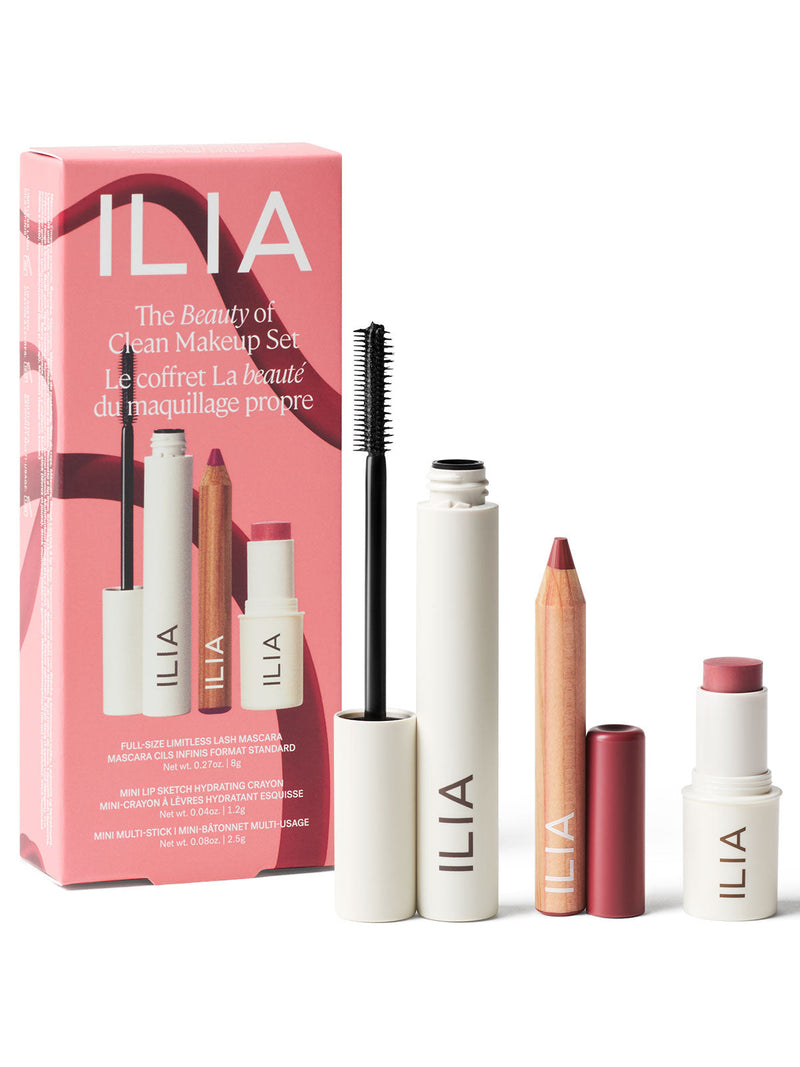 ILIA Beauty of Clean Eye Lip and Cheek Makeup Essentials Set
