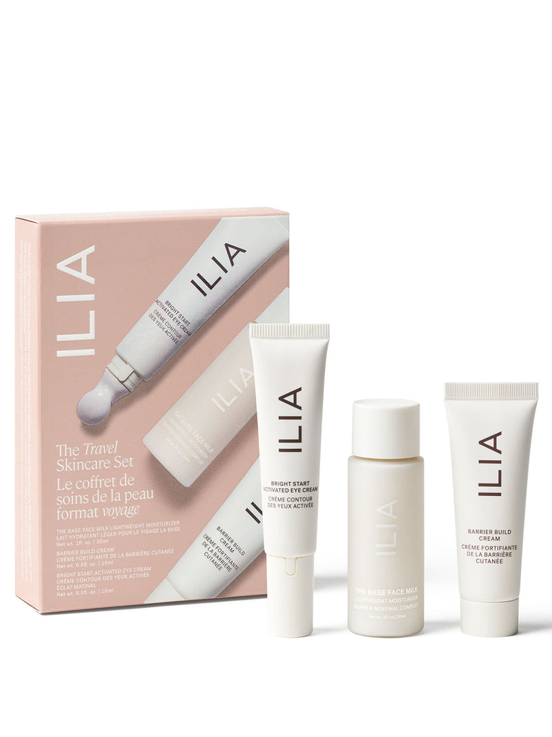 ILIA Beauty Travel Skincare Set for Deep Hydration and Glow