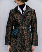 Rag & Bone Isa Luxurious Leopard Print Calf Hair Coat with Lamb Leather Trim