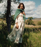 Cozy '90s Oversized Valley Green Merino Wool Blend Sweater for Women