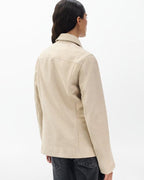 Luxurious Kara Suede Field Jacket: Soft, Stylish, Contrast Buttons, Flap Pockets