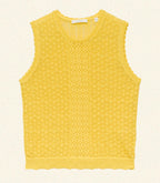 Léa Top Citrus Lightweight Sustainable Viscose Blend Pointelle Knit Shirt for Women