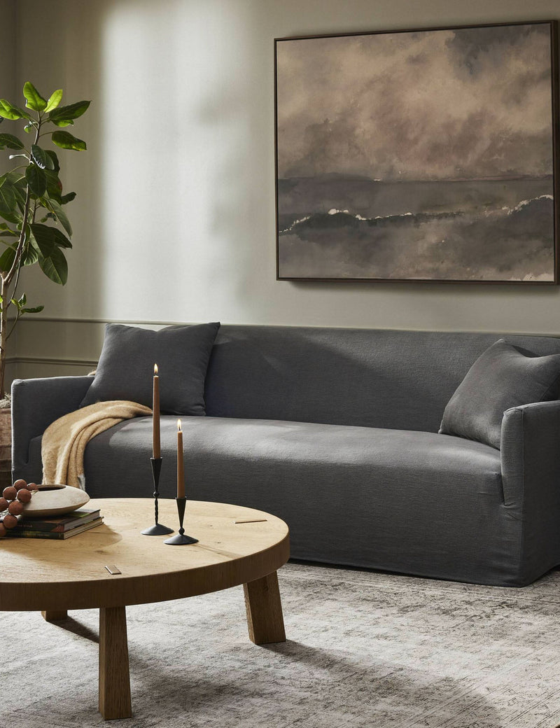 Lowell Slipcover Sofa Amber Lewis x Four Hands Linen 96 Inch