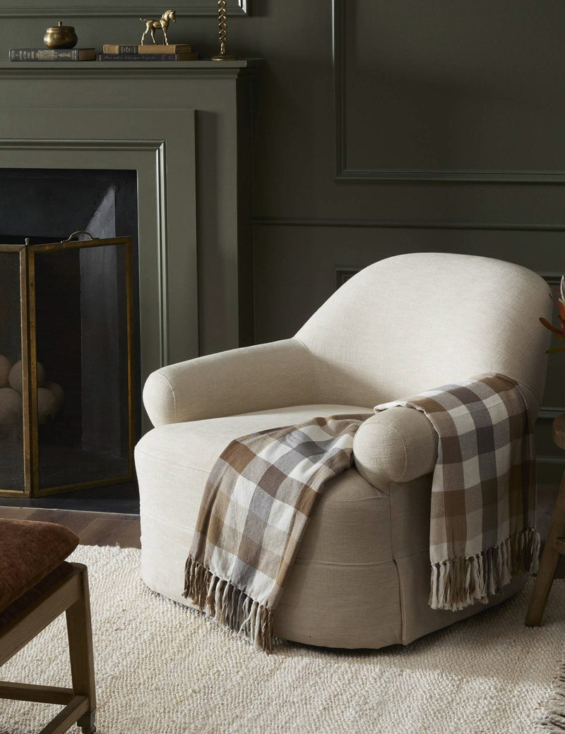 Arden Slipcover Swivel Chair by Amber Lewis x Four Hands