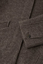 Chic Balard Women's Boiled Wool Oversized Short Coat with Hidden Placket