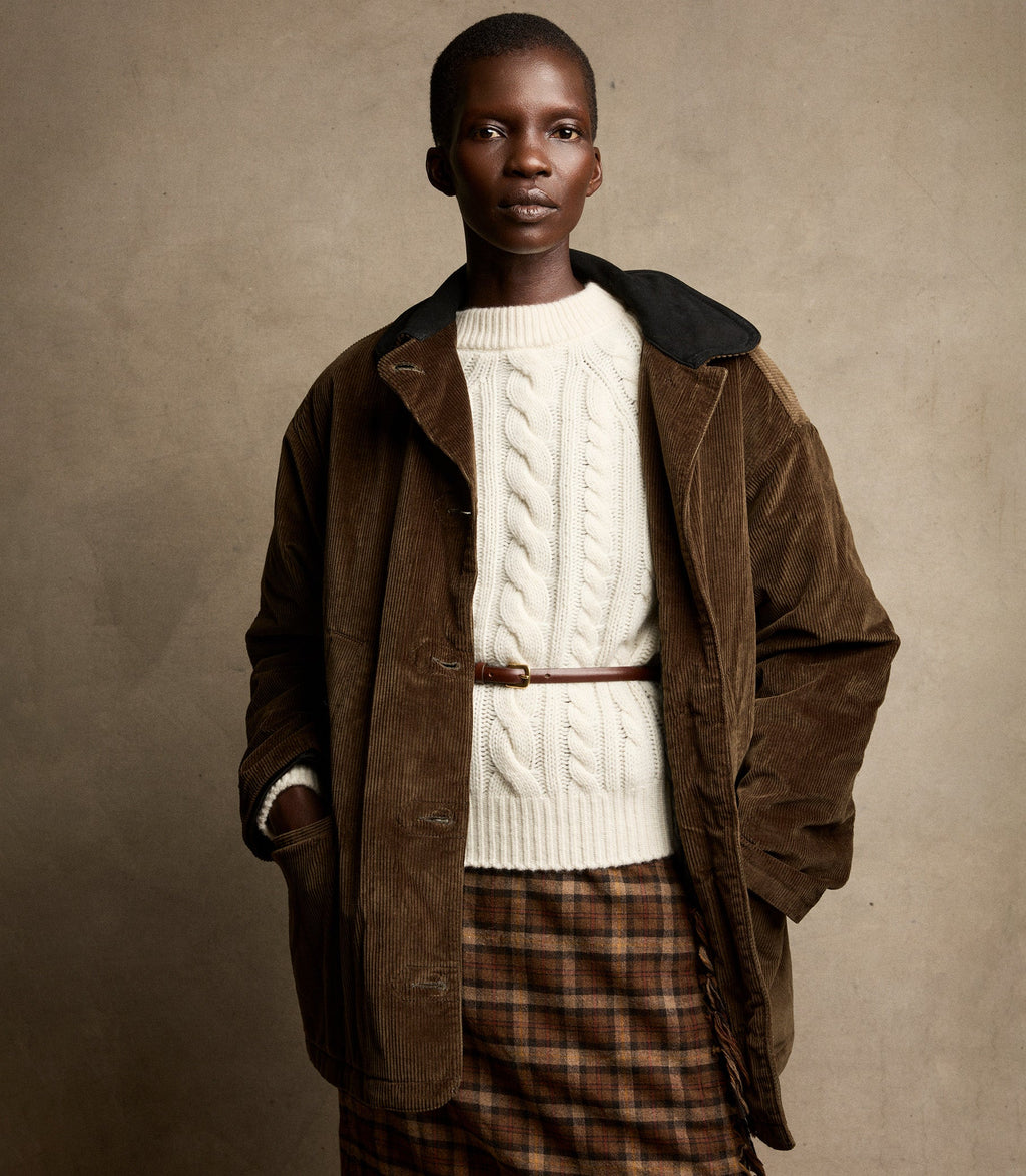 Luxurious Marlowe Ivory Cashmere Cable Knit Sweater: Cloud-Soft Mockneck Comfort