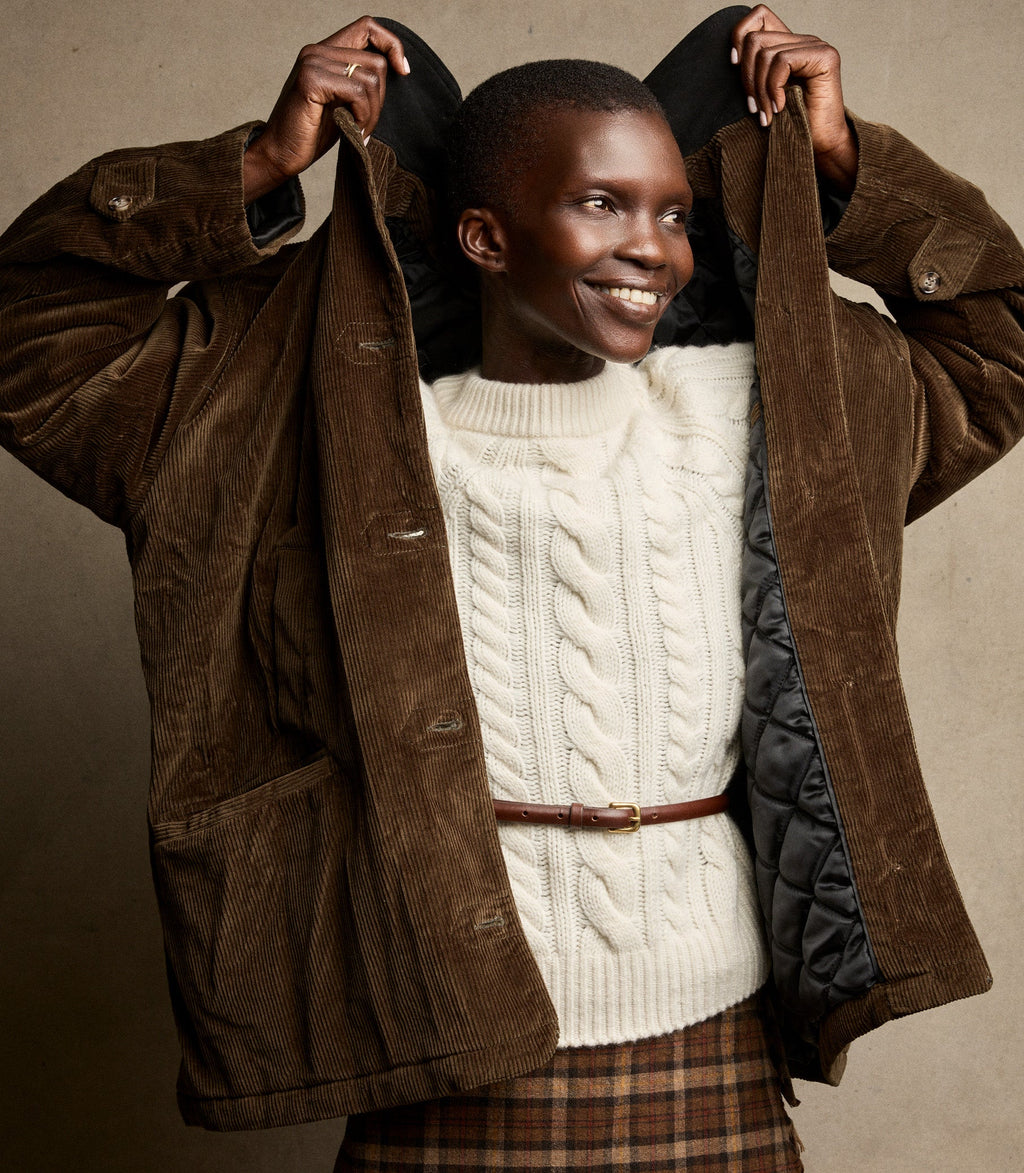 Luxurious Marlowe Ivory Cashmere Cable Knit Sweater: Cloud-Soft Mockneck Comfort