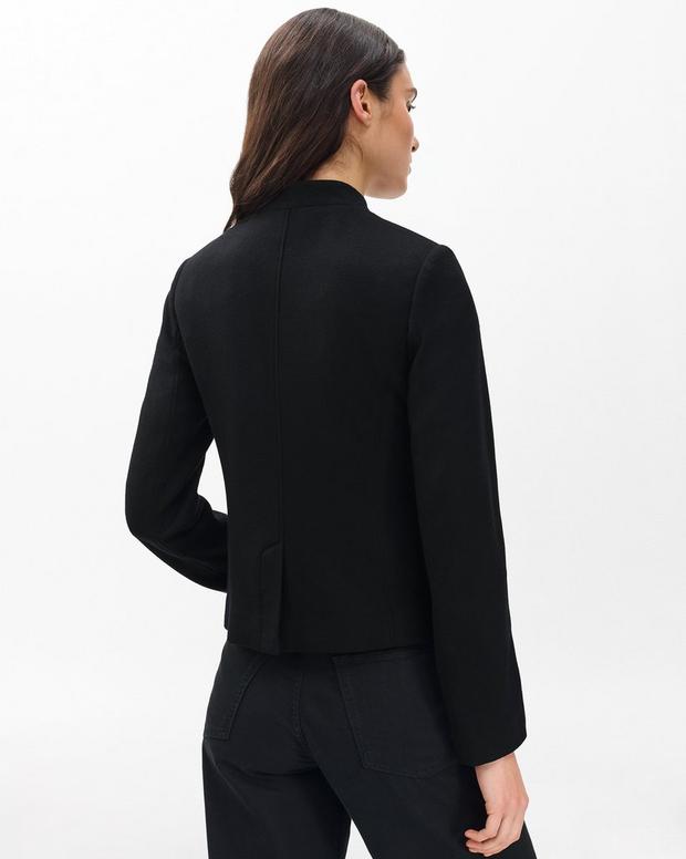 Rag & Bone Mercer Women's Black Japanese Wool Military-Style Blazer Jacket