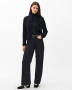 Rag & Bone Mercer Women's Black Japanese Wool Military-Style Blazer Jacket