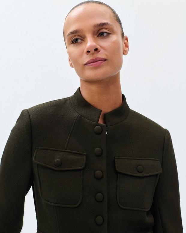 Rag & Bone Mercer Japanese Wool Blazer - Structured Four-Pocket Military Jacket