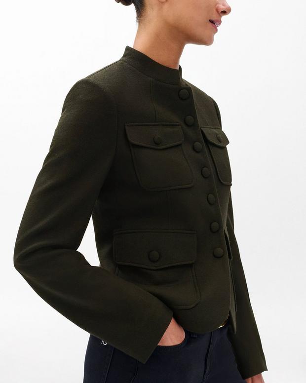 Rag & Bone Mercer Japanese Wool Blazer - Structured Four-Pocket Military Jacket