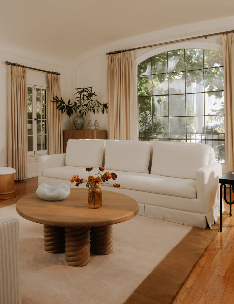 Pellicano 98-Inch Skirted Performance Fabric Sofa by Gillian Segal