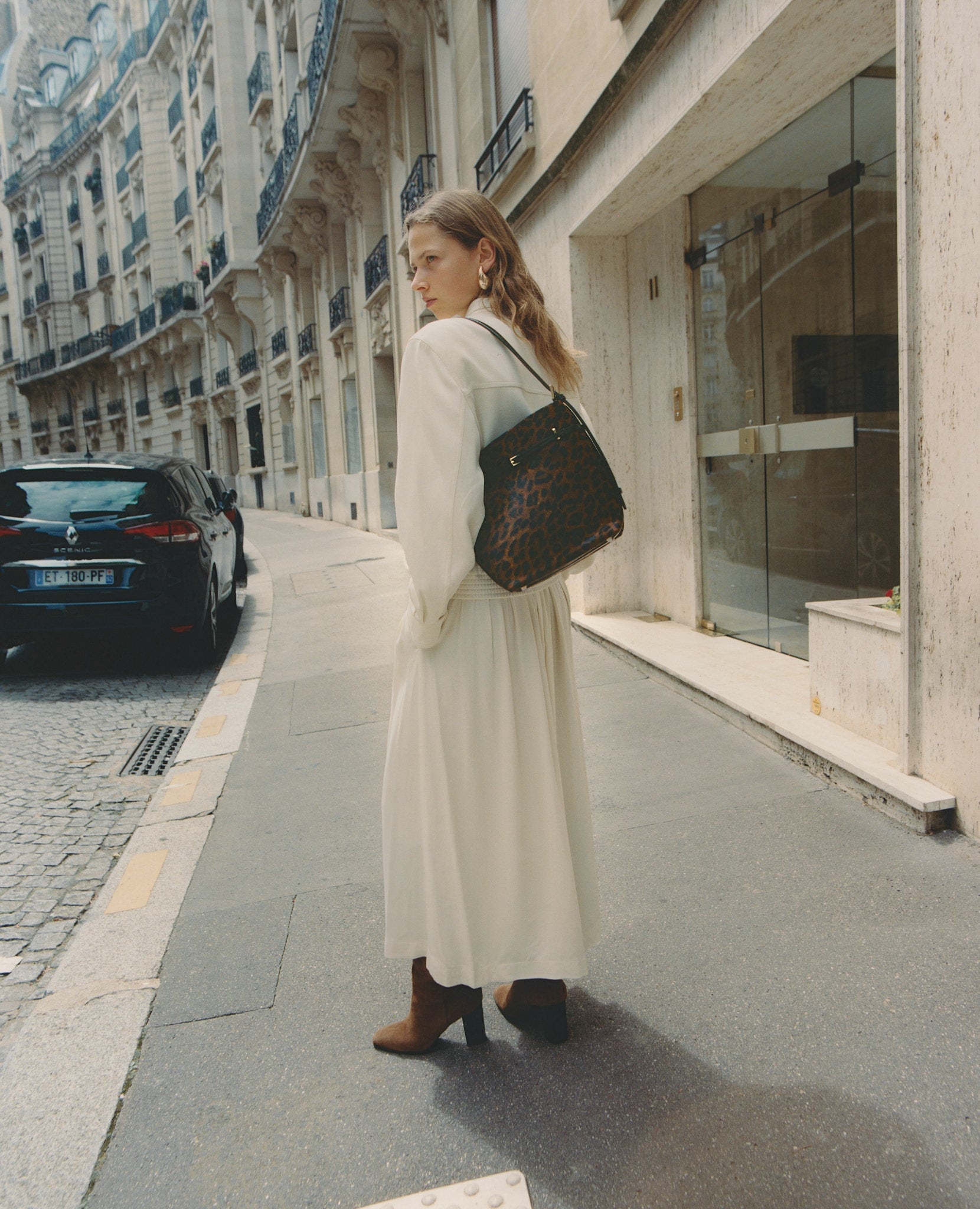 Chic Leopard Print Calf Hair Belted Tote Bag with Adjustable Shoulder Strap