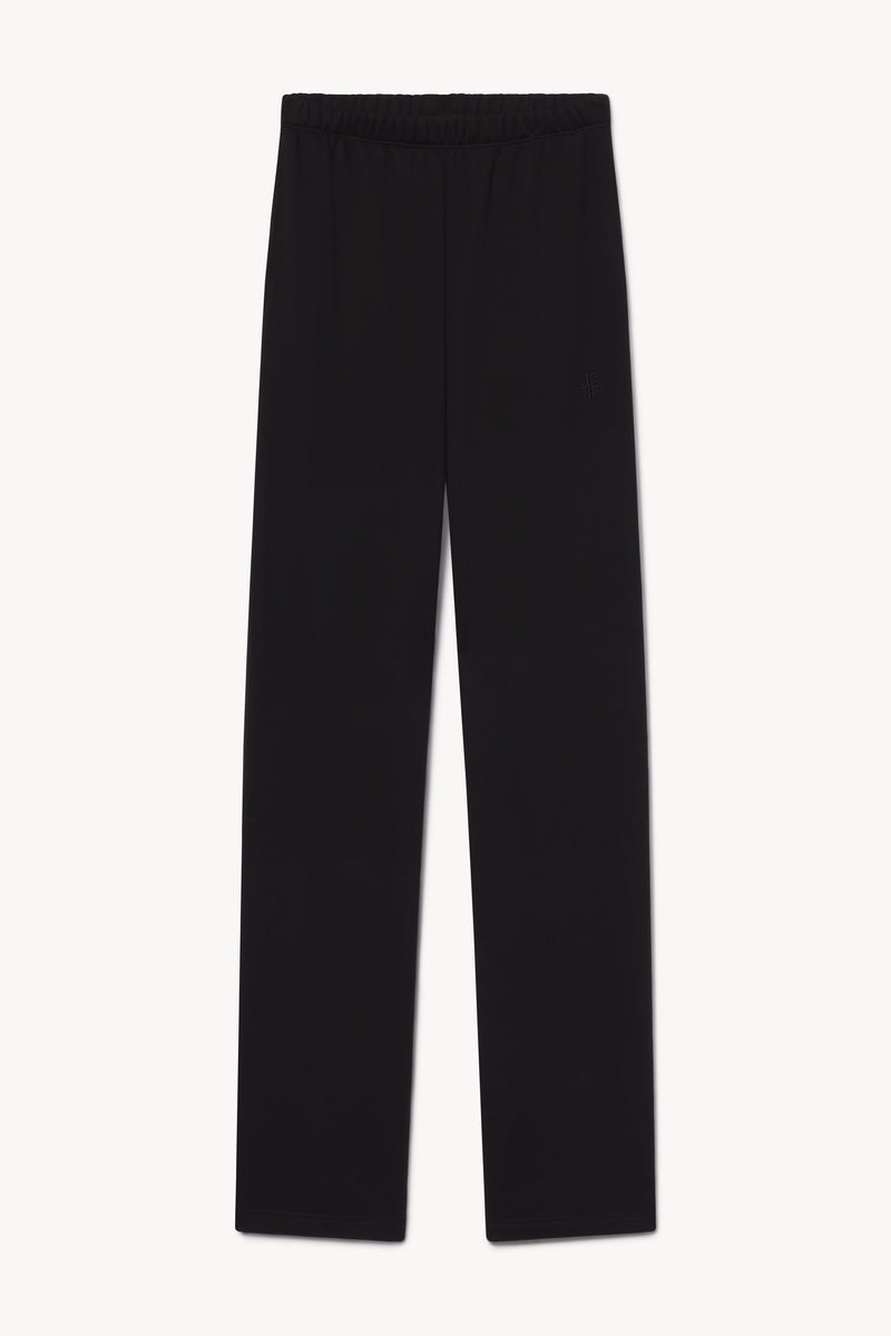 ÉTERNE Women's Black Oversized Wide Leg French Terry Sweatpants Comfort