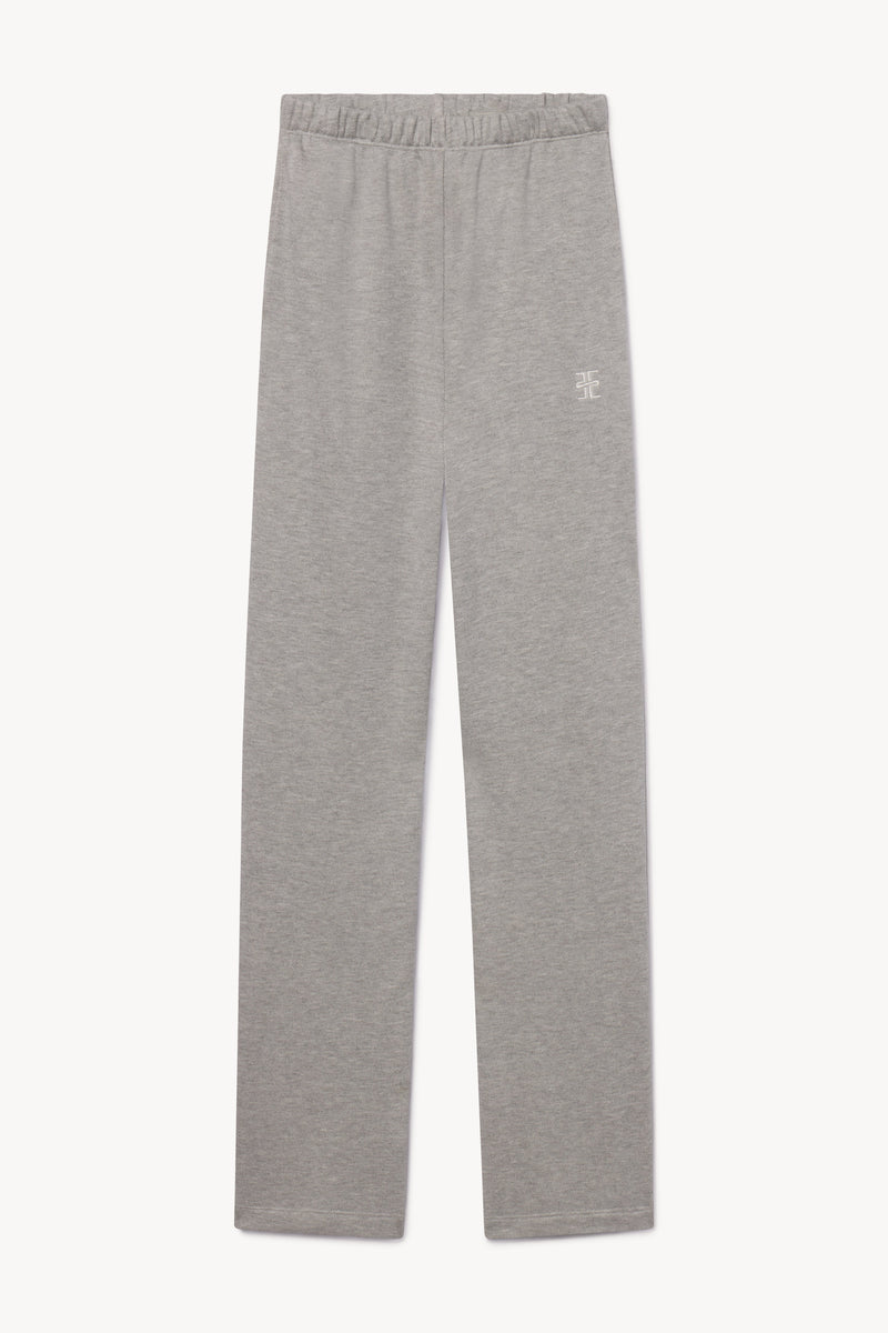 Ultra-Soft Heather Grey French Terry Oversized Wide Leg Sweatpants