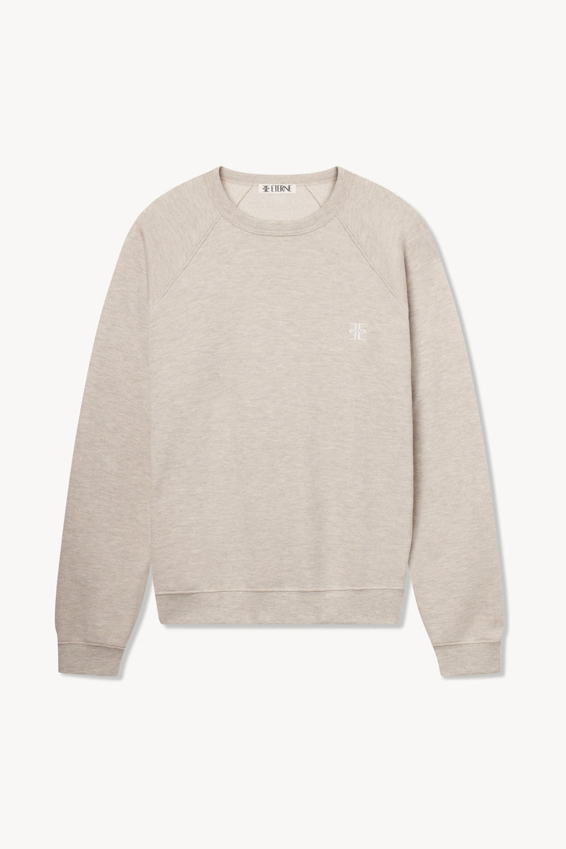 ÉTERNE Heather Oatmeal Oversized Raglan French Terry Unisex Sweatshirt