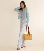 Soft Alpaca Merino Wool Petra Cardigan - Glass Slipper Blue Knit