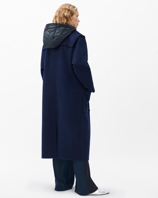 Phoebe Two-in-One Long Coat: Luxe Wool Blend, Cashmere, Detachable Quilted Liner