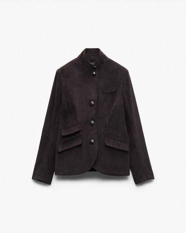 Rag & Bone Slade Luxe Corduroy Blazer - Slim Fit, Brown, Soft Texture
