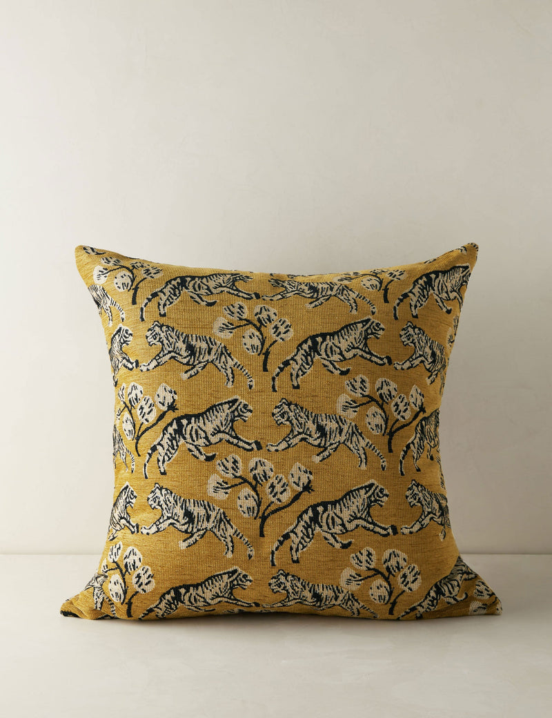 Sarah Sherman Samuel Tiger Jacquard Square Decorative Throw Pillow