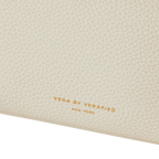 Chic Ivory Togo Leather Twister Hobo Bag with Adjustable Strap Gold Accents