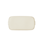 Chic Ivory Togo Leather Twister Hobo Bag with Adjustable Strap Gold Accents