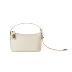 Chic Ivory Togo Leather Twister Hobo Bag with Adjustable Strap Gold Accents