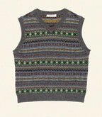 Cozy Wool-Cashmere Dashwood Fair Isle V-Neck Sweater Vest for Women