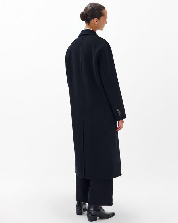 Rag & Bone Vasso Black Wool Cashmere Blend Women's Trench Coat