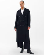 Rag & Bone Vasso Black Wool Cashmere Blend Women's Trench Coat
