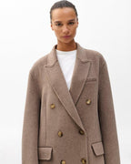 Luxurious Vasso Wool Blend Trench Coat for Women - Elegant Taupe Design