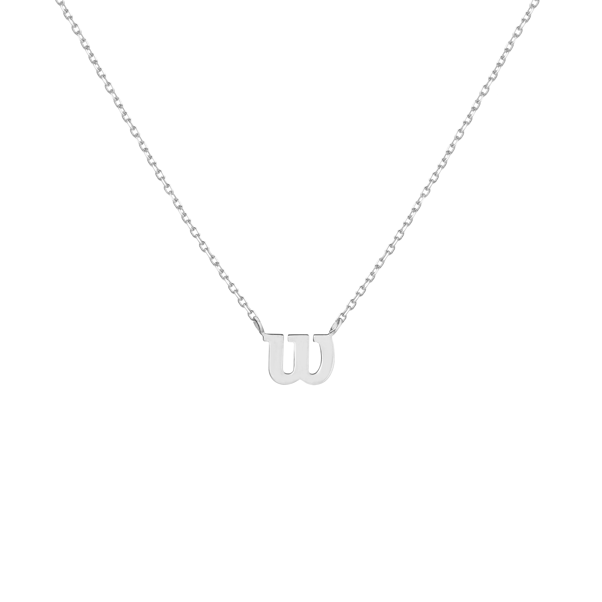 Aurate x Wilson Dainty 'W' Necklace: 14k Gold, Vermeil, Tennis Style