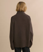 Sumptuously Soft Oversized Cashmere Jet Turtleneck Sweater for Ultimate Comfort
