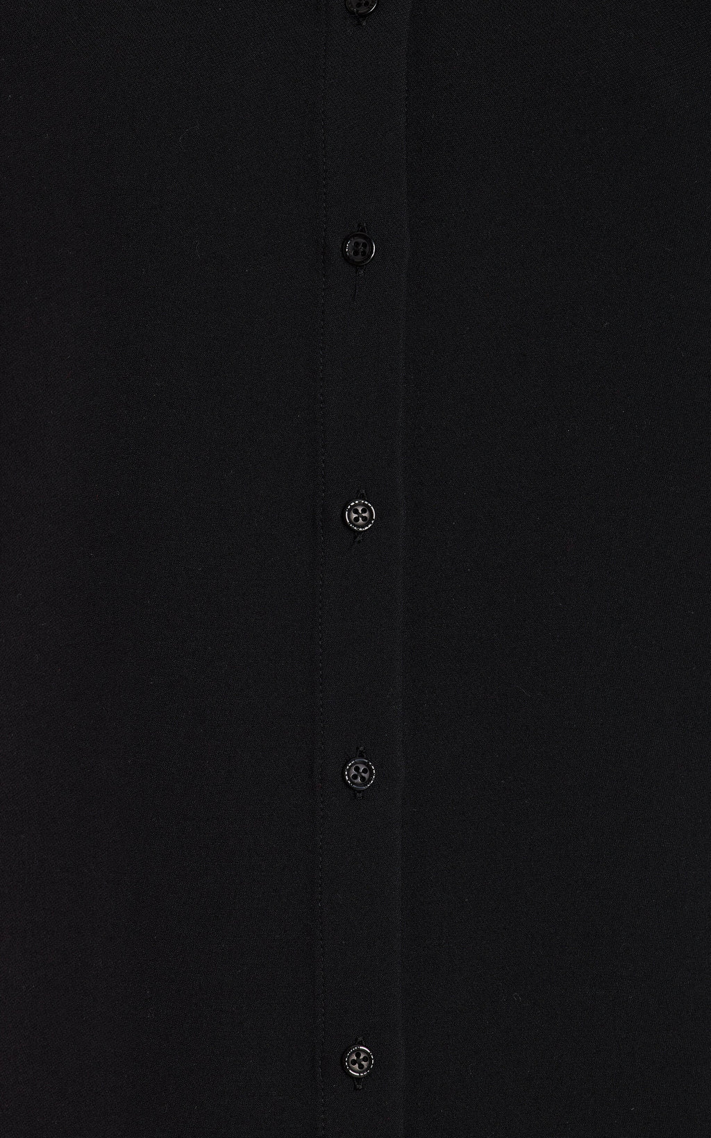 Brandon Maxwell Vince Black Western-Yoked Wool-Silk Crepe Button-Front Shirt