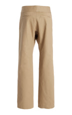 Brandon Maxwell Women's Phoenix Low-Rise Khaki Cotton Gabardine Barrel-Leg Pants