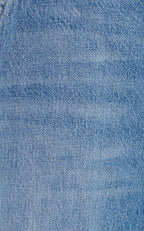 Brandon Maxwell Alexa Cuffed Rigid Low-Rise Straight-Leg Jeans - Medium Wash