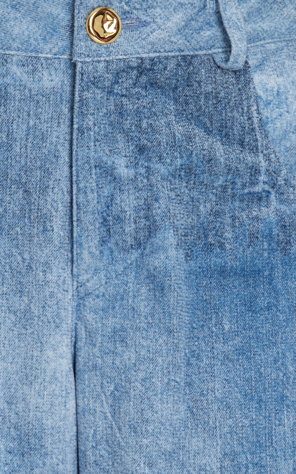 Brandon Maxwell The Reid Velvet Denim Straight-Leg Pants - Medium Wash