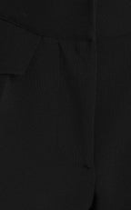 Brandon Maxwell Nedra Navy Tailored Knit Shorts: Luxury Viscose Blend Comfort