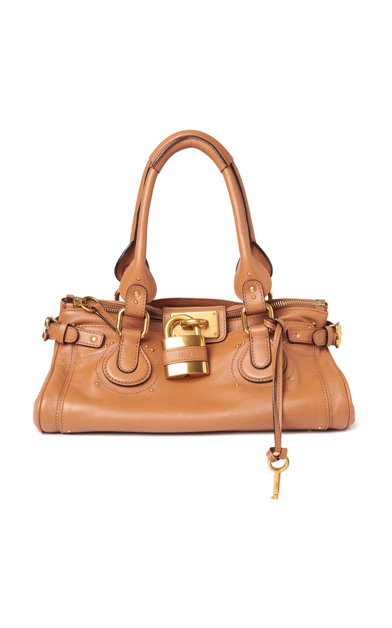 Iconic Chloé Paddington Grained Buffalo Leather Shoulder Bag - Italian Craftsmanship
