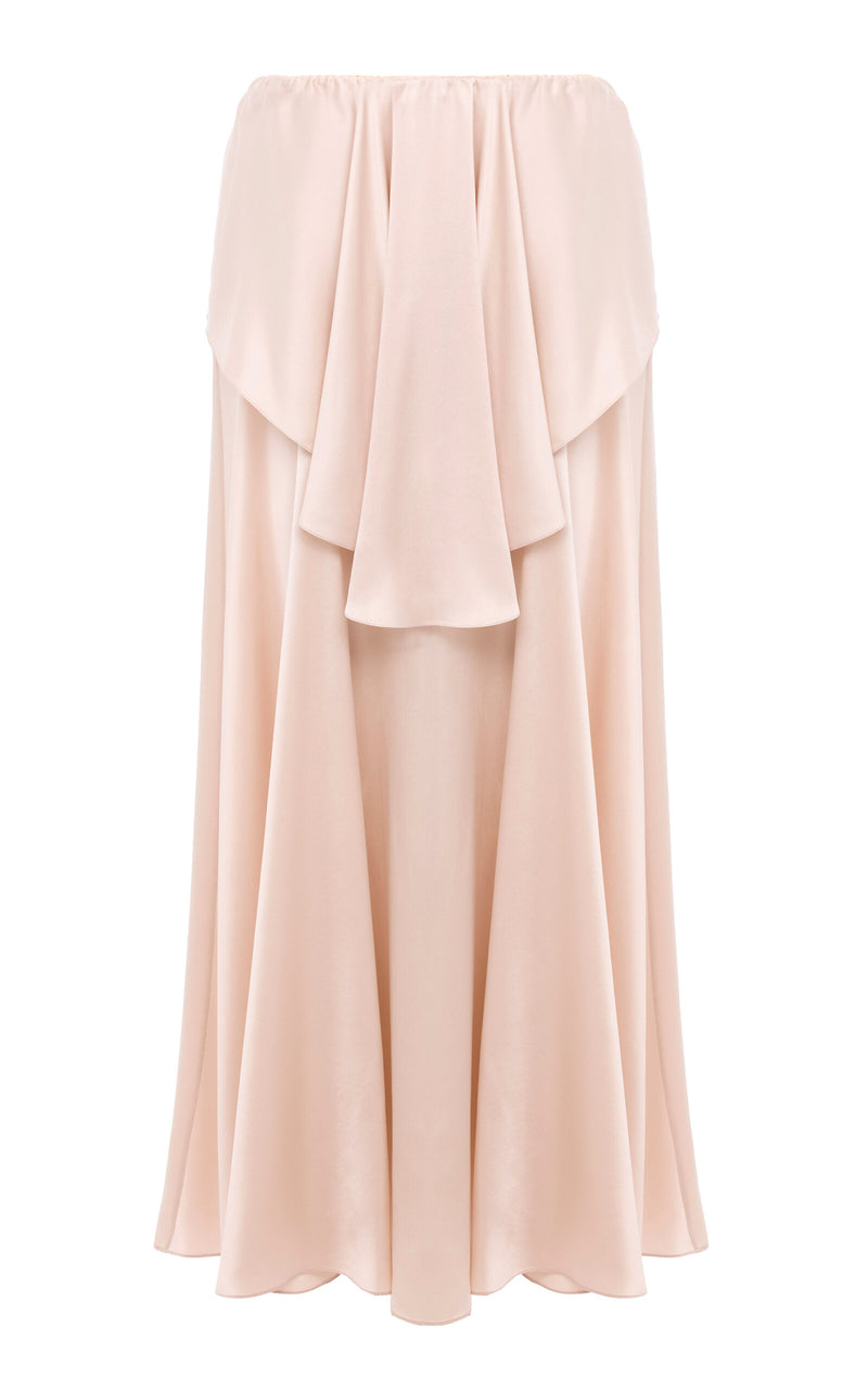 Chloé Luxurious Draped Washed Silk Satin Maxi Skirt - Elegant Flowy Design