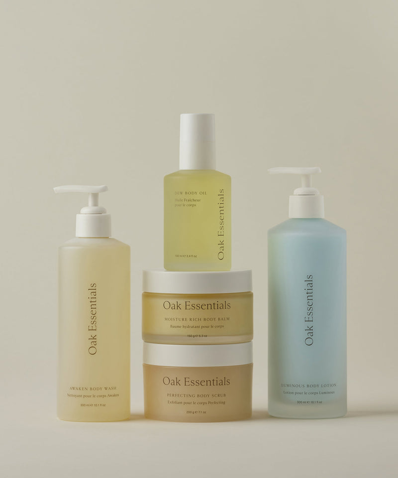 Oak Essentials Luxurious 5-Piece Body Care Ritual Set for Silky Smooth Skin