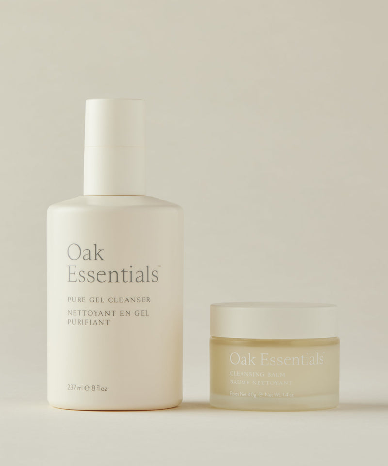 Oak Essentials Hydrating Double Cleanse Duo: Melting Balm & Gentle Gel Cleanser